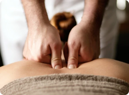 Person receiving a Custom Massage