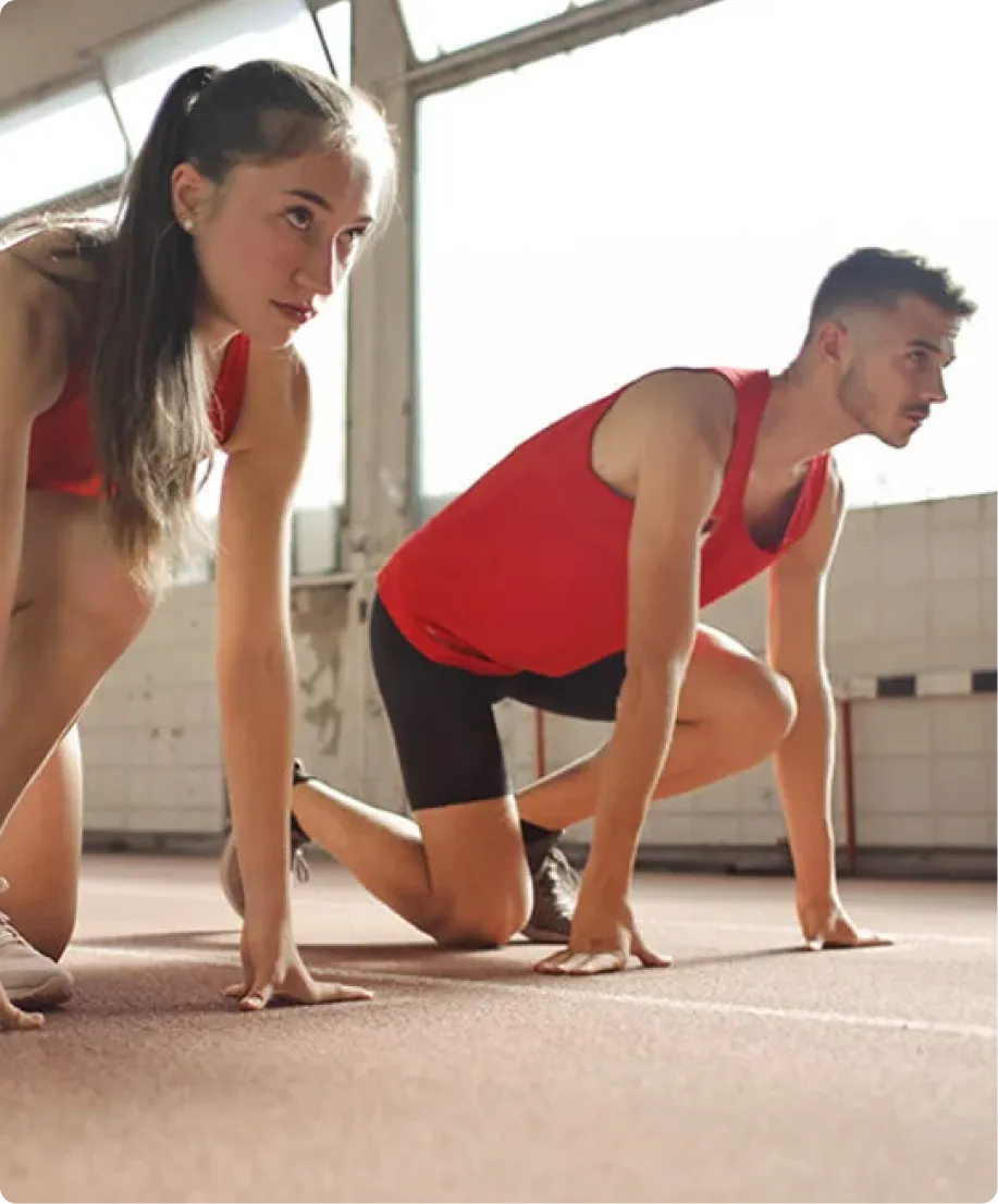 Teens running